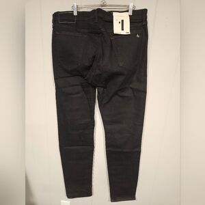 NWT Rag & Bone $225 Mens Fit 1 Skinny Led Fit Jeans Distressed Black Size: 38x34
